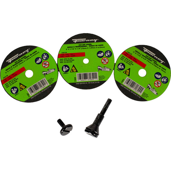 Cut-Off Wheel Kit, 3 in, 5-Pieces 71798