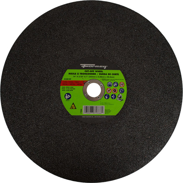 Cutting Wheel, Metal, Type 1, 14" x 3/32 in x 1" 71866