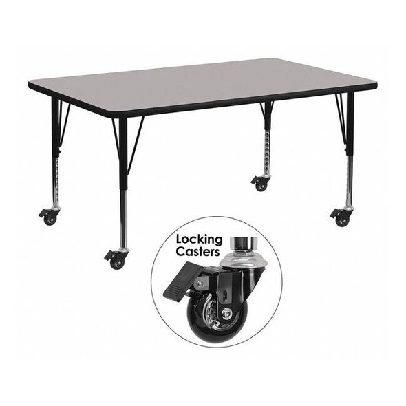 Rectangle Activity Table, Laminate, Grey