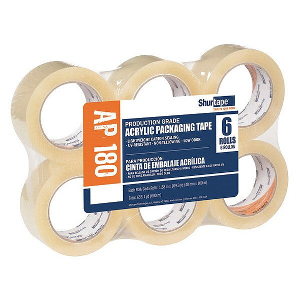 Shurtape Packaging Tape,48mm W,100m L,PK6 232516