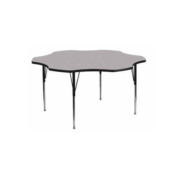 Flash Furniture Flower Activity Table, Laminate, Grey XU-A60-FLR-GY-T-A-GG