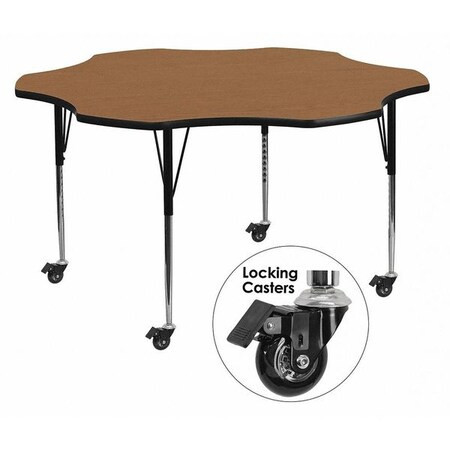 Flower Activity Table, Laminate, Wood Grain