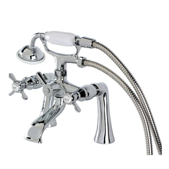 Deck-Mount Clawfoot Tub Faucet, Polished Chrome, Deck Mount