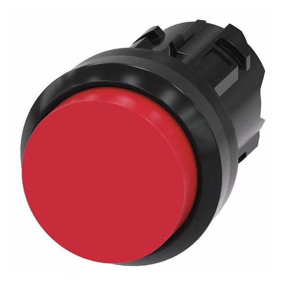 Siemens Push Button Operator,Red,Plastic Bezel 3SU1000-0BB20-0AA0