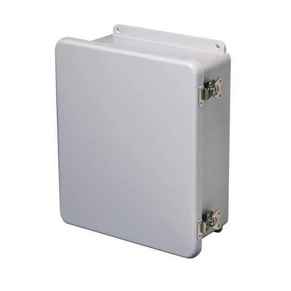 Twist Latch Electrical Enclosures, 15.60 in H, 5.94 in D, 14 in W, 1, Fiberglass