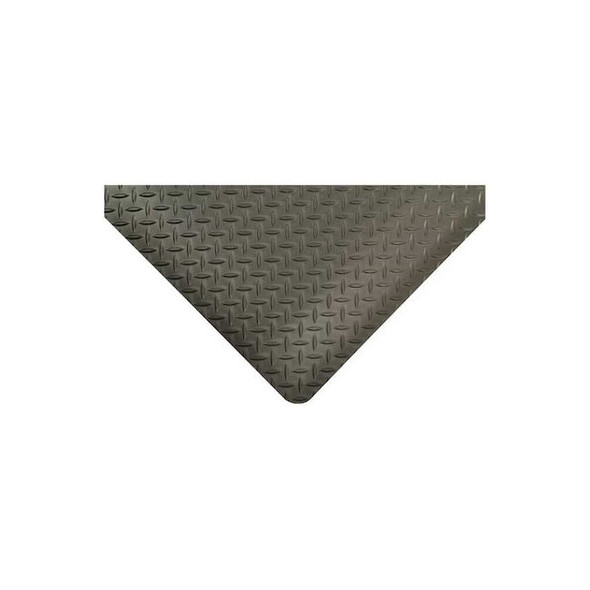Antifatigue Mat, 4 ft. L x 4 ft. W, 9/16" Thickness, Vinyl, Diamond Plate, Black