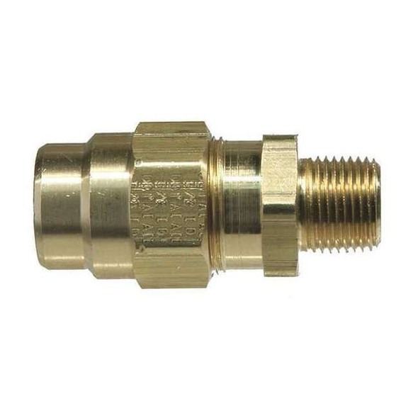 Tramec Strt, Brass, Comp. 1/2 in, MNPT 3/8 in 881238