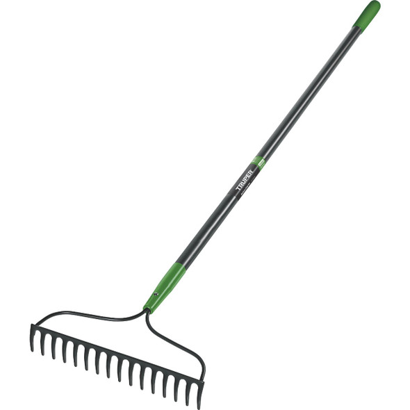 Truper Tru Tough 54 In. Fiberglass Handle Steel Bow Rake (16-Tine) R-16AM-FV