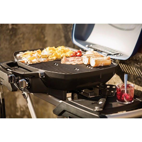 Napoleon TravelQ 285X Portable Propane Gas Grill-Griddle with Scissor Cart, Red TQ285X-RD-1-A 895427