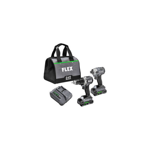 Flex Brushless 2 Tool Combo Kit w/ Drill Driver & Impact Driver 24V