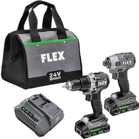 Flex Brushless 2 Tool Combo Kit w/ Drill Driver & Impact Driver 24V