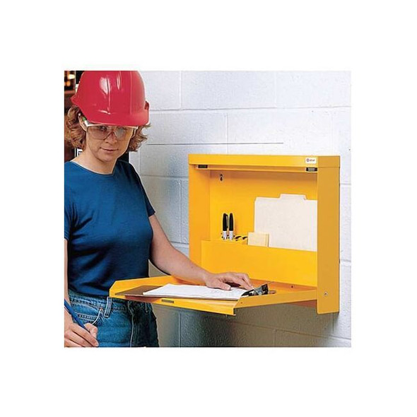 Wallwrite Wall Mounted Desk,20x16-3/8x3-3/8 In,Yel WW-100-T93