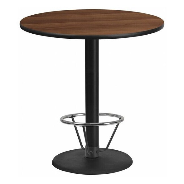 Round Laminate Table, Laminate Top, Wood Grain