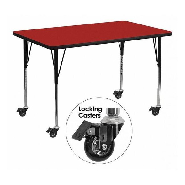 Rectangle Activity Table, Laminate, Red