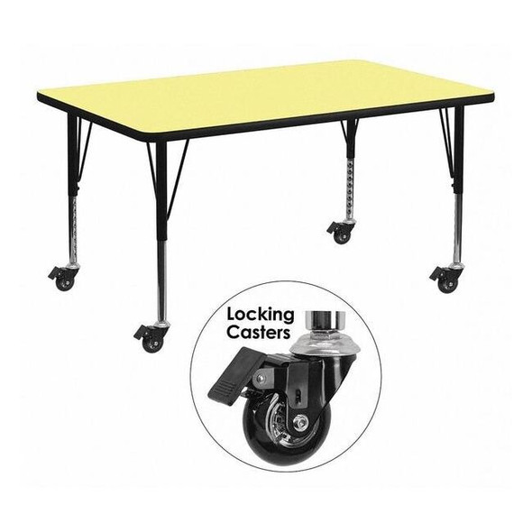 Rectangle Activity Table, Laminate, Yellow