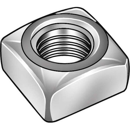 7/16"-14 Stainless Steel Plain Finish Square Nut - Regular, 25 pk.