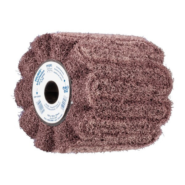 4" x 4" POLINOX Non-Woven Finishing Drum - 3/4" AH, PNG, A/O 100 Grit