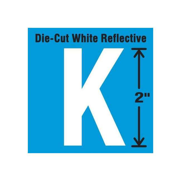 Stranco LetterLabel,Vinyl,2inH,1-1/4inW,PK5 DWR-2-K-5