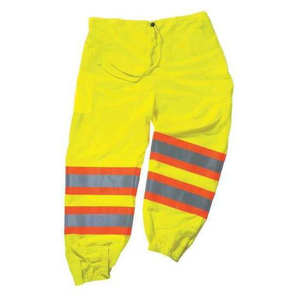 Ergodyne 2XL/3XL Class E Two-Tone Pants, Lime 8911