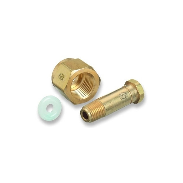 Regulator Inlet Nipples, CO2, 1/4 in (NPT), 2", Stainless Steel, CGA-320