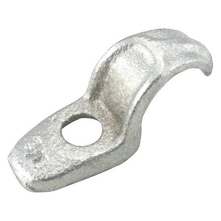 One Hole Strap, Conduit; Pipe Use, 1-1/2 in, Malleable Iron, Zinc Plated