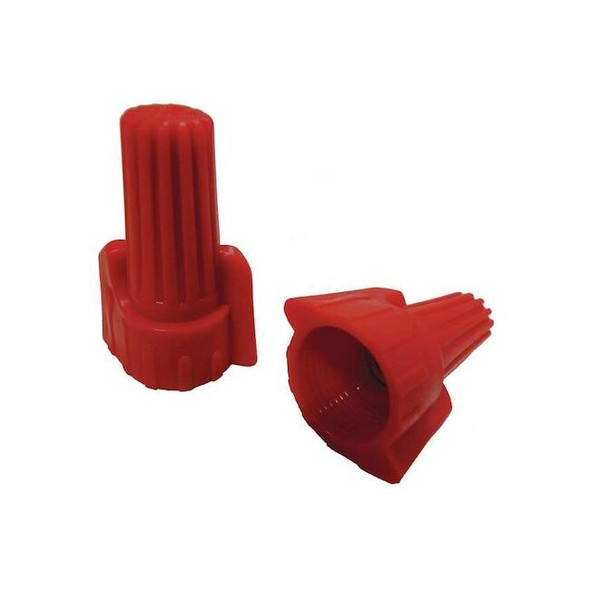 Twist-On Wire Connector, 6 AWG Max, Red, Thermoplastic Insulation, 600 V, 300 PK
