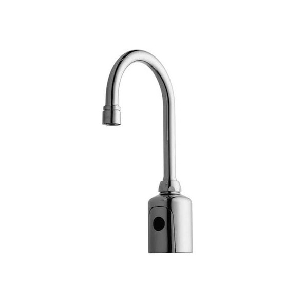 Sensor Single Hole Mount, 1 Hole Gooseneck Bathroom Faucet, Polished chrome