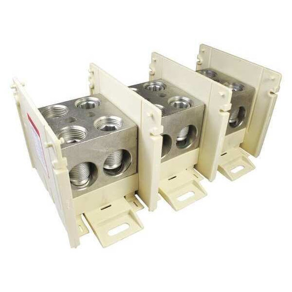 Power Distribution Block, Open, 3 Pole, 760 A Copper, 600 V AC/DC