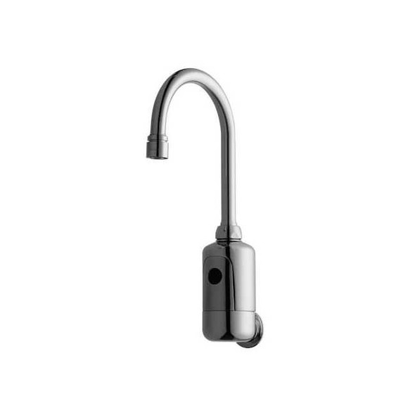 Sensor Single Hole Mount, 1 Hole Gooseneck Bathroom Faucet, Polished chrome