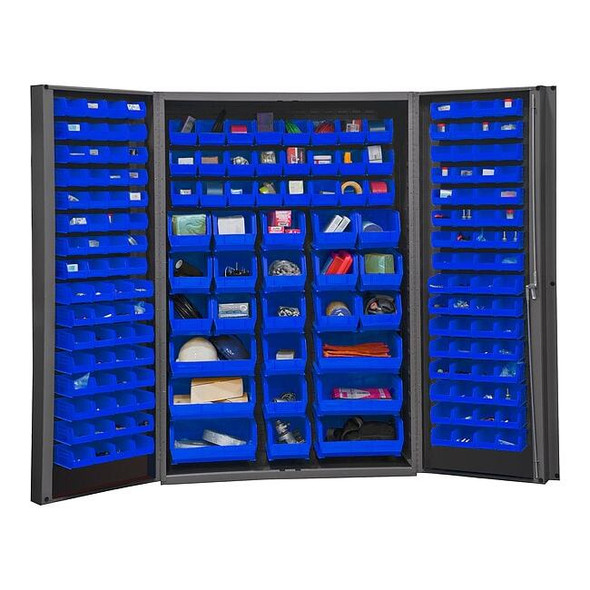 Extra-Heavy Duty Bin Cabinet, 48 in W, 72 in H, 24" D, 176 Bins