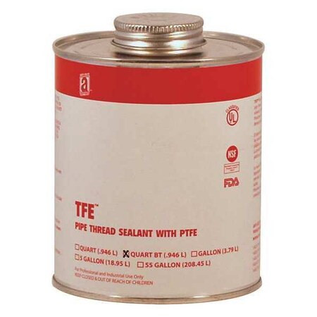 Pipe Thread Sealant 32 fl oz, Brush-Top Can, Off-White, Paste