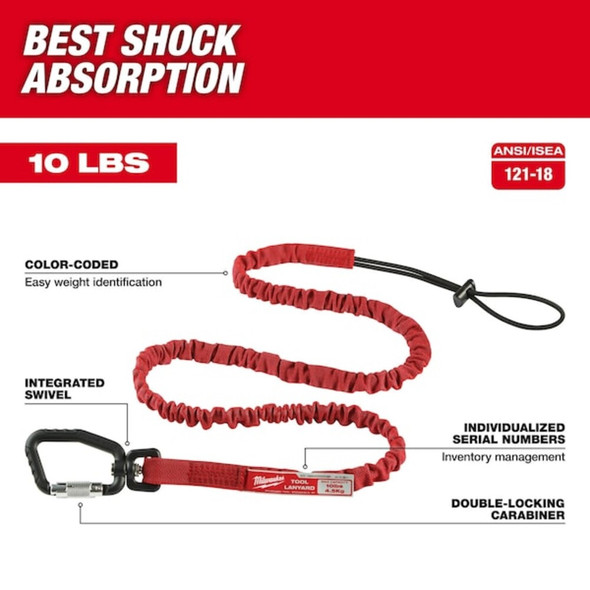 Milwaukee Tool 10lb. Extended Reach Locking Tool Lanyard 48-22-8811