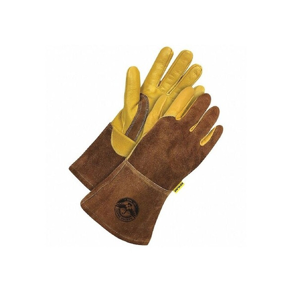 60-1-1818KV Welding Gloves, Gauntlet Cuff, Wing Thumb, Premium Cowhide, L, 1 PR