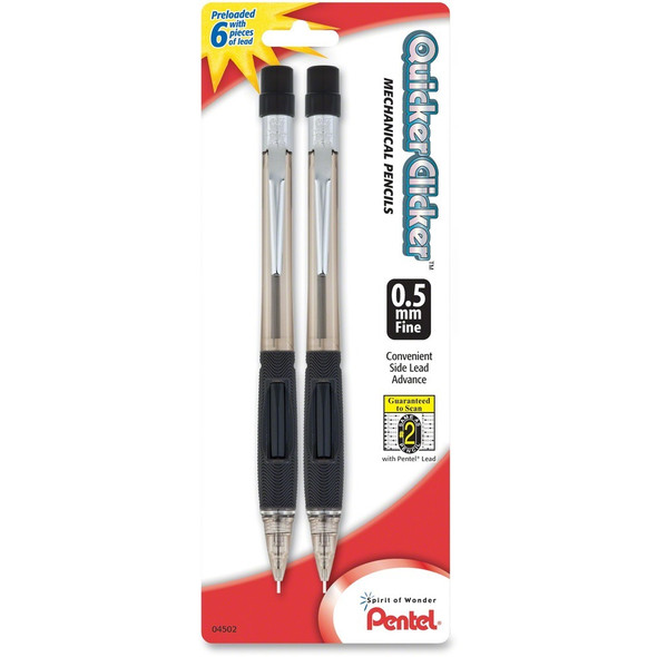 Pentel Quicker Clicker Mechanical Pencil PD345BP2K6