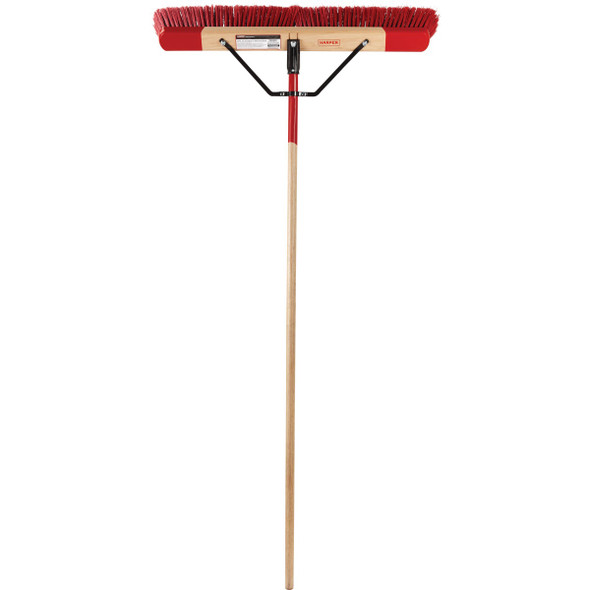 Harper 30 In. W. x 64 In. L. Wood Handle Multi-Purpose Medium Sweep Push Broom 3430A 612019