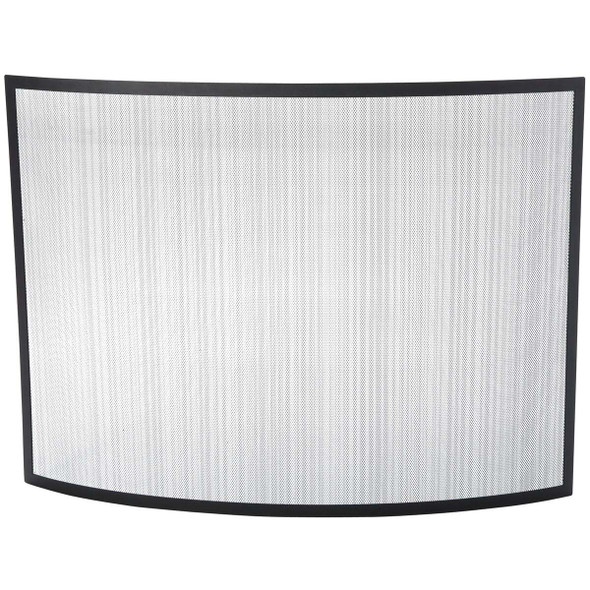 Home Impressions Black Curved Fireplace Screen FS19