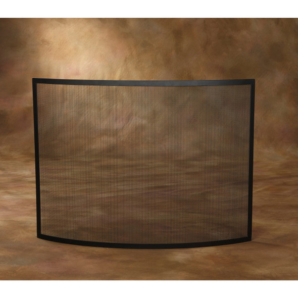 Home Impressions Black Curved Fireplace Screen FS19 403530