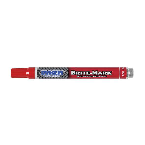 ITW ProBrands™ Brite-Mark® Permanent Paint Markers, Medium Tip, Red, 12/Case