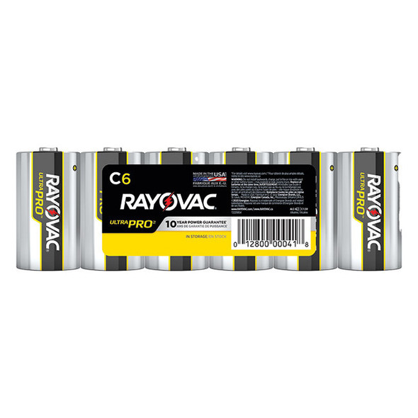 Rayovac® Ultra Pro™ C Alkaline Batteries, Shrink Wrapped, 6/Pkg