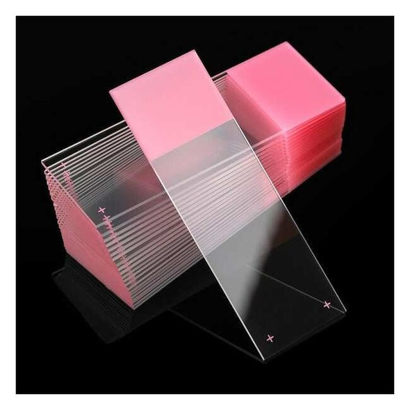 Globe Scientific Microscope Slide,Pink,25x75mm,PK72 1358P