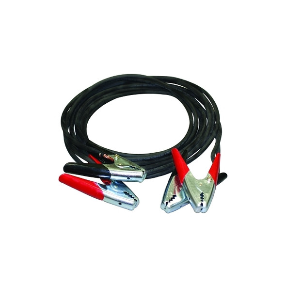 Booster Cables, 4 AWG, Red/Black Clamps, 15 ft, Black Cords