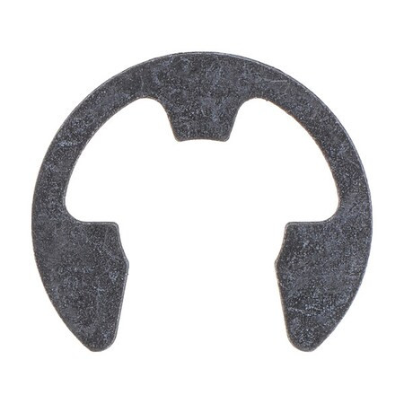 E-Clip, Spring Steel, Black Phosphate Finish, 5/16 in Shaft Dia, 50 PK