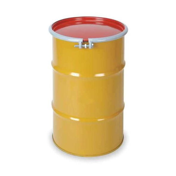 Open Head Transport Drum, Steel, 110 gal, Unlined, Yellow