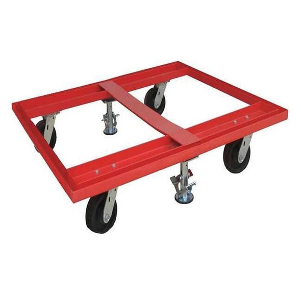 Manufacturer Varies PalletDolly,48in,40in,Red,Steel,3,600lb 48J088