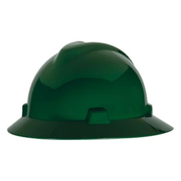 MSA V-Gard® Slotted Hat w/ Fas-Trac® Suspension, Green, 1/Each