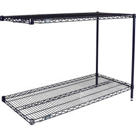 Nexel 2 Shelf Nexelon Blue Wire Shelving Unit Add On 48""W x 18""D x 34""H
