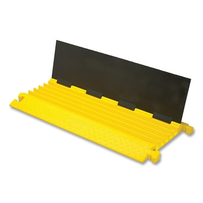 Bumble Bee® Cable Protector, 2 in H x 17.5 in W x 36 in L, T-Connector, 5-CH, Black/Yellow