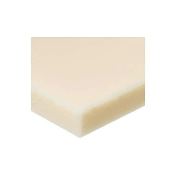 Off-White Nylon 6/6 Rectangle Stock 12" L x 1-1/2" W x 2" Thick