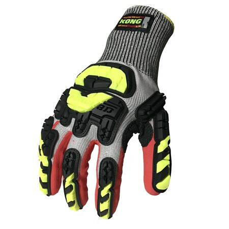 Mechanics Gloves, Thermoplastic Rubber Back, 4 Abrasion Level, Red, 3XL (12)