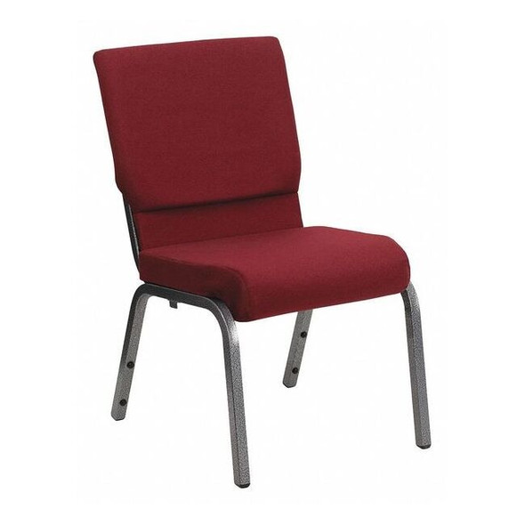 Flash Furniture Fabric Church Chair,Silver Frame,Brgundy XU-CH-60096-BY-SILV-GG